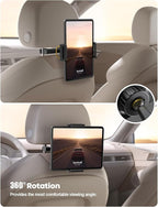 Lamicall Car Tablet Headrest Holder - Car Back Seat Headrest Tablet Mount Stand for Kids, Road Trip Essentials Accessories Gifts, for 2025 iPad Pro 11/13" Air Mini, iPhone, Galaxy Tab, 4.7-13" Devices