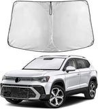 EcoNour Windshield Sunshade Compatible for Volkswagen VW Taos 2022-2024 2025 2026, Sun Visor for Front Windshield & Window Sun Shade Cover, UV Heat Blocker & Protector, Car Accessories
