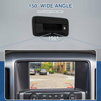 Tailgate Handle Backup Camera Fit for Chevy Silverado 2014-2018,Fit for GMC Sierra 2500HD 3500HD Canyon 2015-2018 Tailgate Reversing Rear View Park Assist Camera RCA Plug Replaces 23448681
