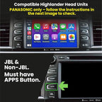 Wireless/Wired Adapter for CarPlay Android Auto Compatible with Toyota Highlander 2014-2019 Entune 2.0 High Definition Audio High Screen Resolution.