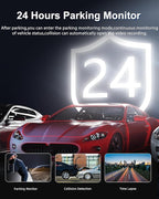 4K Mirror Dash Cam 11 Inch Front and Rear View Dual Cameras, 2024 Front 4K+Rear 1080P IPS with GPS, Night Vision, G-Sensor, 24H Parking Monitor/Assistance, ADAS&BSD&LCA+APP Control