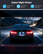 AZDOME 4K Dash Cam Front and Rear 1080P, Free 64GB Card Included, 5.8GHz WiFi Dual Dash Camera for Cars, 3" IPS Screen Dashcam, Car Camera with G-Sensor, 170°Wide Angle,24H Parking Mode Voice Control