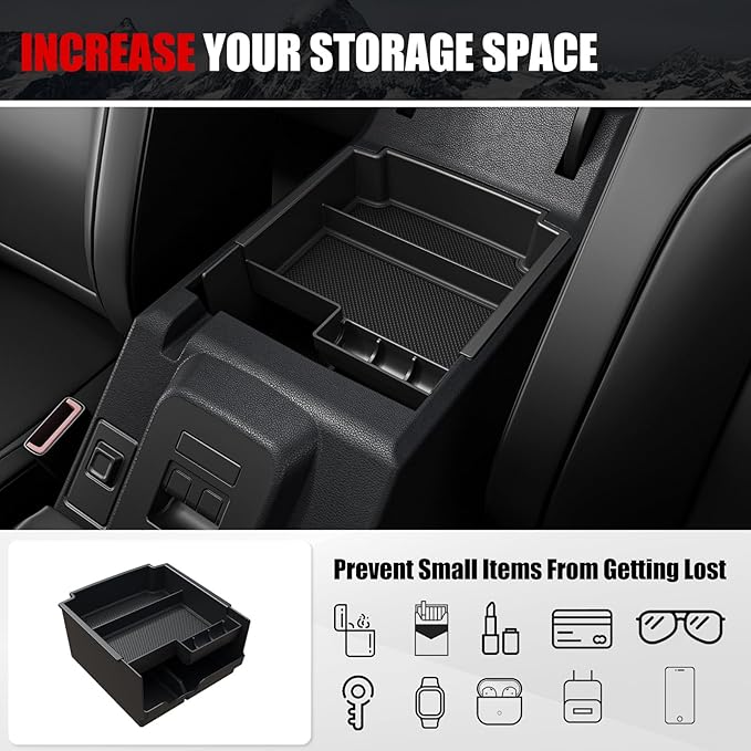 Mabett Storage Organizer Set for Ford Bronco 2025,2026 Accessories with Central Control Storage Set, Door Handle Storage Compatible with Ford Bronco (4 PCS Set)