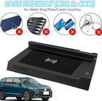 Wireless Car Charger for Volkswagen Tiguan (2017 2018 2019 2020 2021 2022 2023) All Models Accessory with 15w Wireless Fast Charging, Gift for Family