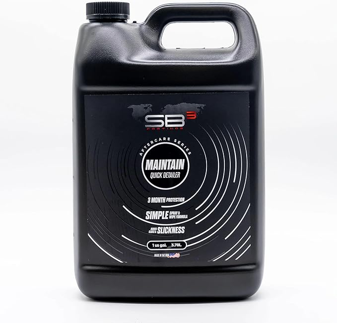 SB3 Maintain Ceramic Protective Coating - Quick Detailer Spray for Cars with 3-Month Hydrophobic Finish - Scratch Resistant Nano Technology (1 Gallon)