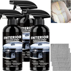 Car Interior Cleaner Spray, Deep Polishing Cleaner Interior Detailer for Leather, Rubber, Plastic, Dashboards Seats, Easy Application for Daily Vehicle Care (3Pcs)