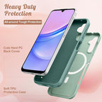 for Samsung Galaxy A16 5G Phone Case - Compatible with MagSafe Women Girls Cute Magnetic Protective Cover Cool Kawaii Girly Unique Cat Heavy Duty Shockproof Design for Samsung A16 5G Case