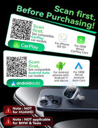 Wireless Carplay & Android Auto Adapter, Metal Design Mini & Stable 2-in-1 Dongle, Convert Vehicle's Wired CarPlay/Android Auto to Wireless, for iOS 10+/Android 11+ & Cars from 2016
