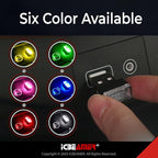 ICBEAMER Mini USB LED Light 1-Pack (Red) | Direct Plug-in Miniature/Nano Car Interior Ambient Accent Lighting Kit, Universal Fit for Auto Interior and Trunk