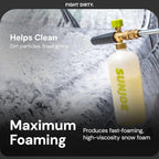 Sun Joe Snow Foam Car Wash Soap & Cleaner Concentrate, Orange Vanilla Scent, 1 Gallon - Cleaning Solution for Automotive Vehicles, Vinyl, Aluminum, Wood, & Brick Surfaces, SPX-FCS1G-COC