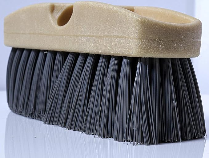 GutterMaster GM-214P-8 Grey 8 Inch Oblong Medium Stiff Flow Through Floor and Deck Scrub Brush Head