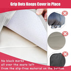 Meolsaek Car Seat Protector for Child Car Seat, Durable 600D Fabric Waterproof Car Seat Cover with Thick Pad Non-Slip Backing，No Imprints (Light Gray-1 pc)