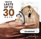 Leather Musk Car Air Freshener | Hanging Car Freshener with Vent Clip | New Car Fragrance, Slow-Release Aroma Technology, Adjustable Scent Intensity | Premium Interior Accessories by Perfa