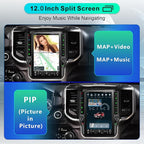 8 Cores 4+64G Radio Upgrade, 2019-2024 for Dodge Ram 1500 2500 3500 Truck Radio Upgrade,12.1 inch Vertical Touchscreen Support Wireless CarPlay Android Auto GPS Bluetooth FM SWC(Inches, 12)