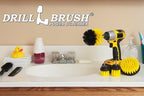 Bath Mat Scrubber - Shower Curtain - Cleaning Supplies - Grout Cleaner - Drill Brush Spin Scrubber Kit - Clean Sinks, Shower Stalls, Bathtub, Bidet, Toilet, Tile, Carpet, and Flooring - Bathroom Rugs