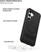 Rokform - Galaxy S24 Case, Rugged Series, Magnetic Case with Twist Lock, Drop Tested Armor (Black)