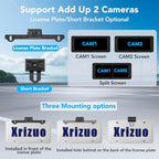 Backup Camera for Truck, 6.86" HD 1080P Rear View Monitor Kit, Wired Backup Camera System with Night Vision, 2 Channel, IP69K Waterproof, Optional Dual Bracket, Plug & Play for Car RV Trailer Tractor