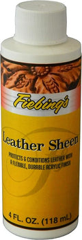 Fiebing's Leather Sheen Acrylic Finisher (4oz) - Acrylic Wax Top Finish to Condition Smooth Leather Boots, Furniture, Jacket, Belt - High Gloss, Flexible, Water Resistant, Durable Protective Finish