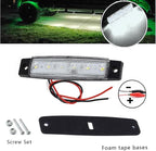 10 Pcs White LED Rock Strip Lights,Wheel Well Underglow Lighting Kits,Car Rock Lights Exterior Side Marker Lights for Wrangler Truck Golf Cart RV RV SUV Offroad