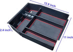 Zxiaochun Center Console Organizer Compatible with 2021 2022 2023 2024 Ford F150 Interior Accessories, Armrest Box Insert Storage Tray (Full Console w/Bucket Seats ONLY)-Red Trim