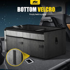 MIKKUPPA Car Trunk Organizer - 65L Collapsible Trunk Organizer with Lid, Sturdy Car Storage for SUV Auto Truck Van with Adjustable Straps and Non Slip Bottom (Gray)