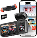 REDTIGER F17 Plus 4 Channel Dash Cam,STARVIS 2 IMX675, 360° Inside & Outside Recording, 2.7K Front + 1080P Cabin & Rear, 5.8GHz WiFi GPS, Voice Control, Touchscreen, Parking Mode, Free 128GB Card, HDR