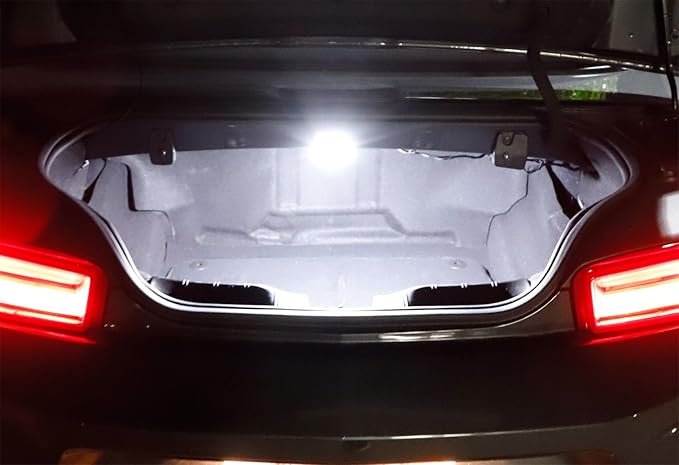 iJDMTOY 18-SMD Xenon White Full LED Trunk Cargo Light Assembly Kit, Compatible With Chevrolet Camaro Cruze Trax Spark, Compatible With Cadillac XTS, Buick Lacrosse, GMC Acadia etc