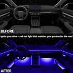 Acrylic Interior Car LED Strip Light WithWireless APP, for Toyota Camry XV70 2018, 2019, 2020, 2021, 2022, 2023, 2024 RGB 6 in 1 Wth 256 LEDsFiber Optic Ambient Lighting Kits