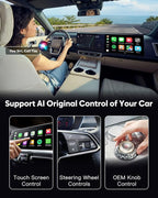 2025 Upgraded Wireless carplay Adapter for iPhone, for Apple carplay Wireless Adapter, Plug & Play, for iPhone iOS 10+/ for Android 11+