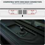 Tackform All Metal Dash Mount Magnetic Phone Holder - Compatible with MagSafe, 2024-2025 Jeep Wrangler JL, 4xe, & Gladiator JT | Carbon Fiber Arm | Compatible with iPhone, Galaxy, More | Black