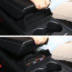 for Tesla Model Y 2024-2020 and Model 3 2023-2017 Accessories Center Console Organizer Tray Armrest Storage Box Silicone Sunglasses Coin Holder