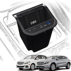 Wireless Car Charger for Mercedes-Benz A-Class B-Class GLA CLA 2013-2019 W176 W246 X156 C117 Accessory, 15W Fast Charging Phone Charger Pad with 27W USB-A & Type-C Port for iPhone Galaxy