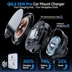 25W Certified for MagSafe Car Mount Charger with LED Light, Wireless Car Charger with TEC & Cooling Fan, 360°Rotation Strong Magnetic Phone Holder for Car with 45W Adapter for iPhone 17 Promax