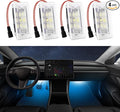 4 Pcs Interior LED Lights Bulbs Kit Compatible with Tesla Model 3, Y, X, S, Super Bright Replacement Light Bulbs for Footwell, Door Puddle, Trunk, Frunk - for Tesla Accessories (Blue)