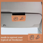 Wood Car Air Freshener - Car Odor Eliminator for Visor Clip, Vehicle Scent Diffuser for Cabin, Truck & SUV (Amber)