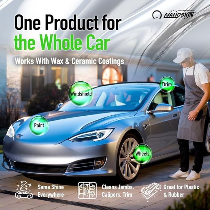 Nanoskin Ultra Line SUPER CHARGER SiO2 Touchless Spray-On/Rinse-Off Sealant 32 Oz - Car Wash Paint & Glass Spray for Car Detailing | Safe for Cars, Trucks, Motorcycles, RVs & More | 100:1 Dilution