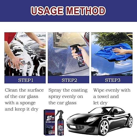 Spray Coating Agent, Multi-Functional Coating Renewal Agent, Car Fast-Acting Coating Agent Spray, 3 in 1 High Protection Quick Car Coating Spray Fast-Acting