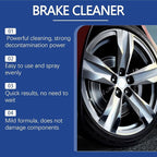 Powerful Non-Acid Brake Cleaner, Wheel and Tire Cleaner Spray, Iron & Fallout Remover, Effective Brake Dust & Grime Cleaner for Car Wheels Tires Brakes All Vehicle Models