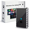 Wireless Carplay Adapter, 2 in 1 Android Auto Adapter 2025 AI Box Carplay, Plug and Play Mini CarPlay Android Auto for Cars, Convert Wired to Wireless Supports Car Original Control