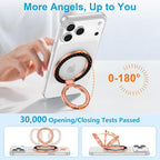 Magnetic Phone Ring Grip for MagSafe, Dual-Sided Magnetic Phone Ring Holder Mag Safe Grip Stand with Kickstand for iPhone 17e 17 16 15 14 13 Pro Max Plus Samsung Galaxy S26 Ultra S25 FE S25 S24 Ultra