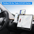 Magnetic Phone Holder for Laptop, MagSafe Laptop Phone Mount for iPhone 17/16/15/14/13/12 & All Phones, 180°Adjustable Phone Side Mount for Monitors for Tesla (Black)