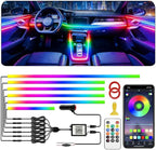 Interior Car LED Strip Lights, Acrylic LED Lights for Car with Dynamic Dreamcolor Chasing, 6 in 1 175 inches 593 LEDs Ambient Lighting Kits Music Sync Wireless APP and Remote Control