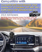 PZK Car Phone Mount for 2022-2025 2026 Chevy Chevrolet Silverado 1500/GMC Sierra 1500 LT/RST/ZR2/LTZ/LT Trail Boss/High Country Accessories 13.4-Inch Screen Auto Lock Chevy Phone Holder 360° Rotation
