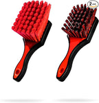 Adam's Wheel & Tire Brush Combo (2-Item) - Includes Wheel Brush & Tire Brush for Cleaning Rubber, Plastic, Chrome, Metal, Aluminum, Rim & Spoke Surfaces