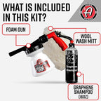 Adam's Polishes Standard Foam Gun & Graphene Shampoo Bundle - Car Wash Foaming Sprayer for Garden Hose | Mix with Car Soap & Water & No Pressure Washer Required | Premium Grade Auto Detailing Tool