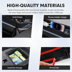 Autorder 2PCS Center Console Organizer for 2024-2026 Toyota Land Cruiser Prado 250 LC250 Accessories Armrest Storage Box Silicone Dash Organizer Center Console Insert Tray with Anti-Slip Mat