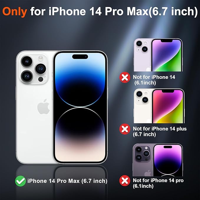 SUPFINE Magnetic for iPhone 14 Pro Max Case (Compatible with MagSafe) (Military Grade Drop Protection) Translucent Matte Shockproof Phone Case,Cangling Green