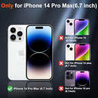 SUPFINE Magnetic for iPhone 14 Pro Max Case (Compatible with MagSafe) (Military Grade Drop Protection) Translucent Matte Shockproof Phone Case,Cangling Green