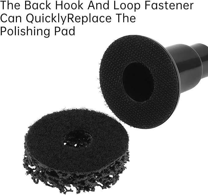 Wheel Hub Resurfacing Kit, Brake Hub Cleaning Tool with 10 Pads, Wheel Stud and Hub Cleaner Fits Power Drill or 1/2" Impact Driven Wrenches, Quick Rust Removal for Lug Studs and Rotors (Plastic Black)