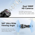 Motorcycle Dash Cam Front and Rear, Dual 1080p Dash Cam for Motorcycle with 64GB SD Card IP67 Waterproof, Loop Recording 24H Parking Monitor Night Vision with App Control Max Support 128 GB